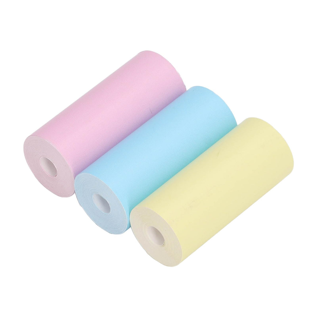 Pink, blue and yellow 57mm color thermal paper refill rolls for kids print camera