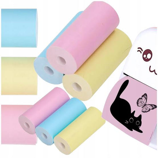 Color thermal paper rolls for kids instant print camera and mini printer